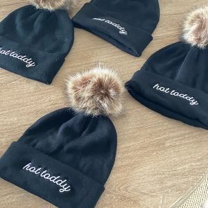 Bachette Hot Toddy Faux Fur Pom Winter Beanie Hat